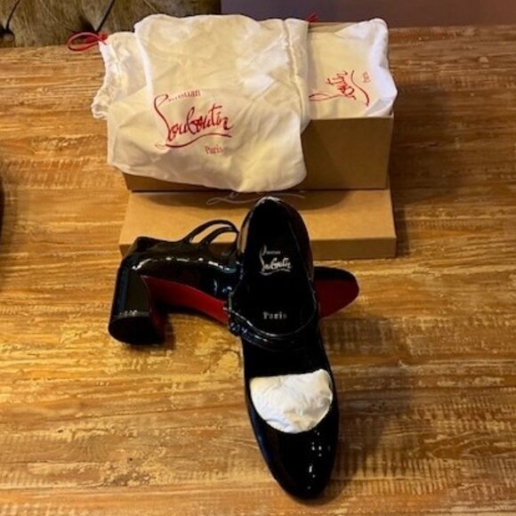 Christian Louboutin Miss Jane 55MM Patent Leather Pumps 39 - Only Worn Twice! - Picture 1 of 8